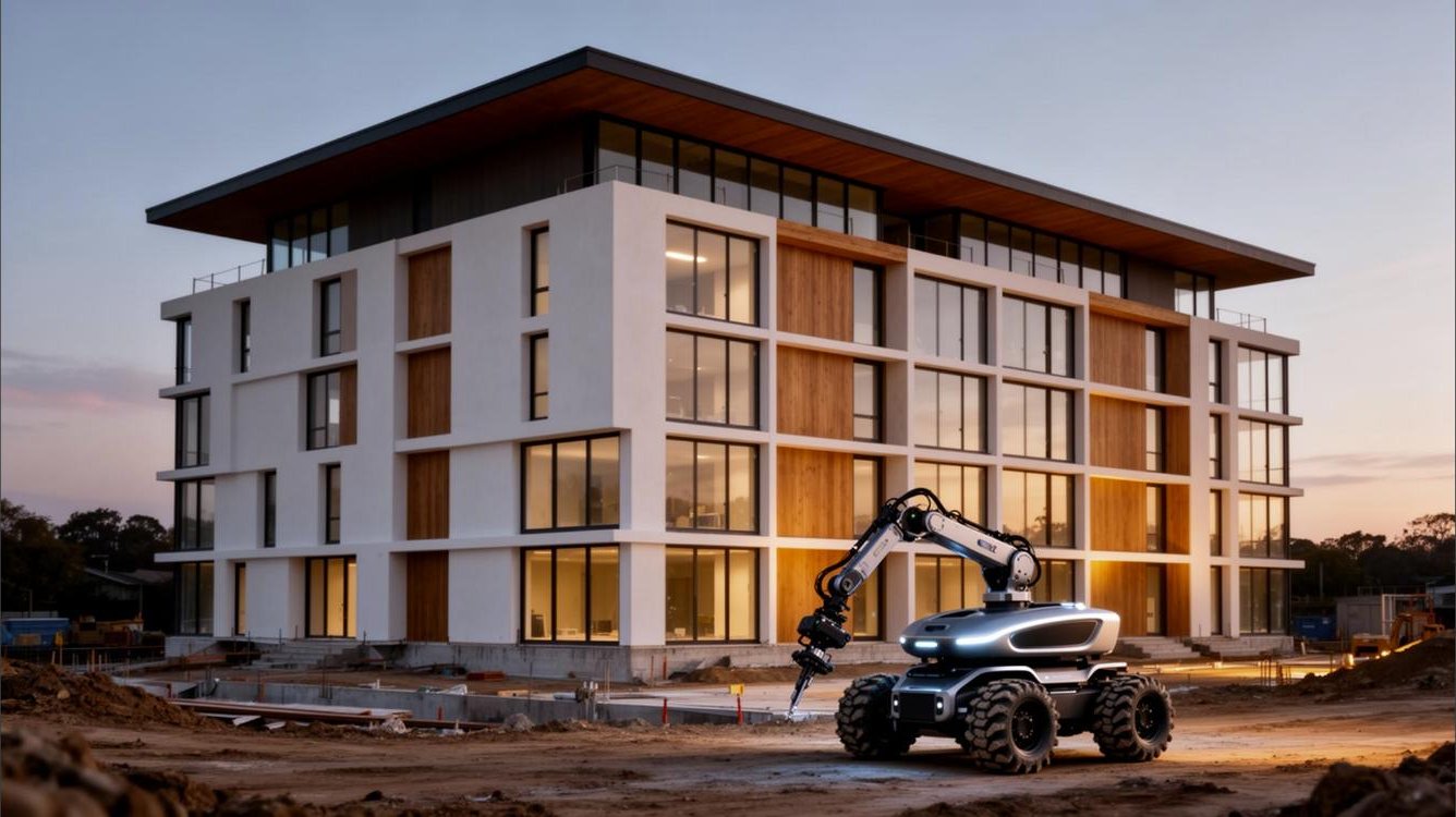 Robotics-enabled construction site